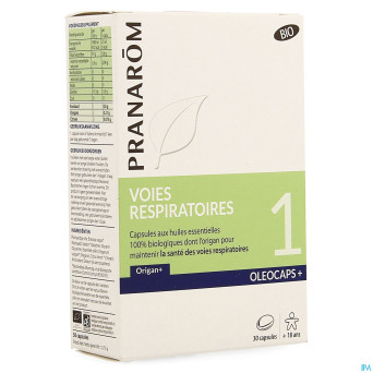 Pranarom oleocaps+ bio 1 voies respi caps 30