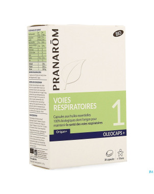Pranarom oleocaps+ bio 1 voies respi caps 30
