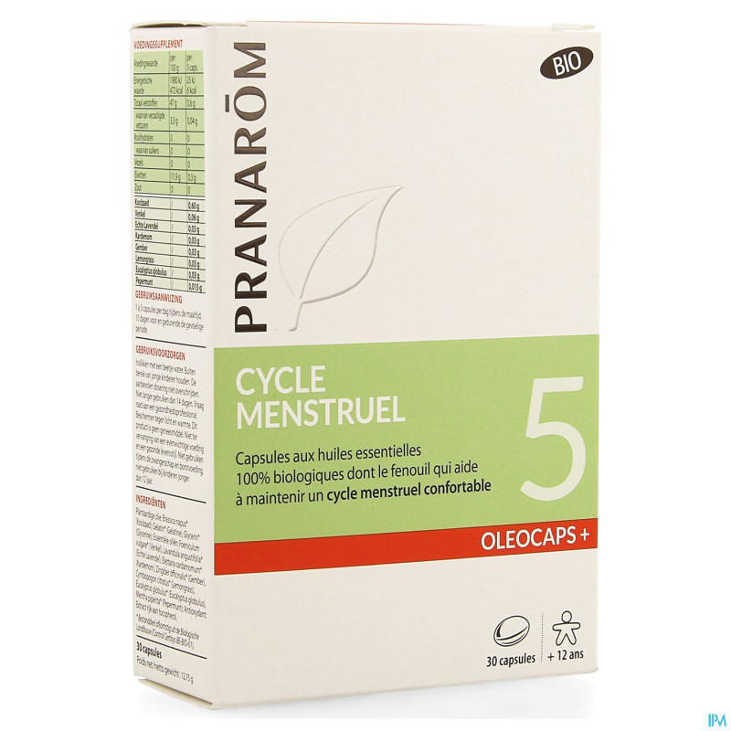 Pranarom oleocaps+ bio 5 menstruation caps 30