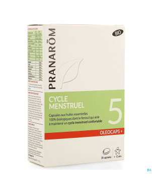 Pranarom oleocaps+ bio 5 menstruation caps 30