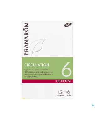 Pranarom oleocaps+ bio 6 circulation caps 30