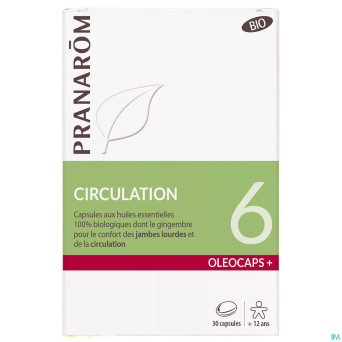 Pranarom oleocaps+ bio 6 circulation caps 30
