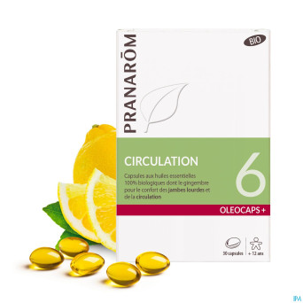 Pranarom oleocaps+ bio 6 circulation caps 30