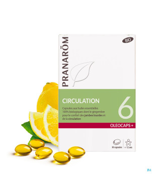 Pranarom oleocaps+ bio 6 circulation caps 30