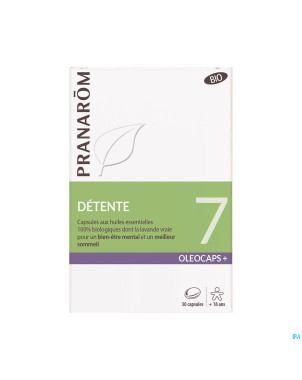 Pranarom oleocaps+ bio 7 detente caps 30