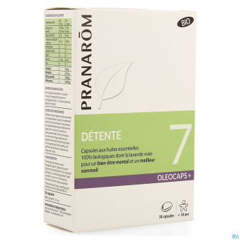 Pranarom oleocaps+ bio 7 detente caps 30