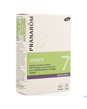 Pranarom oleocaps+ bio 7 detente caps 30