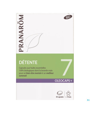 Pranarom oleocaps+ bio 7 detente caps 30