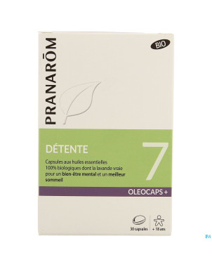 Pranarom oleocaps+ bio 7 detente caps 30
