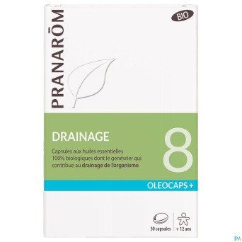 Pranarom oleocaps+ bio 8 drainage caps 30