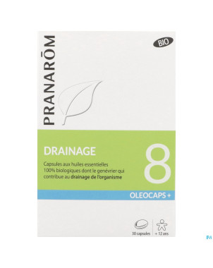 Pranarom oleocaps+ bio 8 drainage caps 30