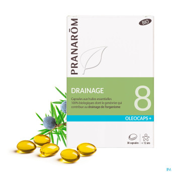 Pranarom oleocaps+ bio 8 drainage caps 30