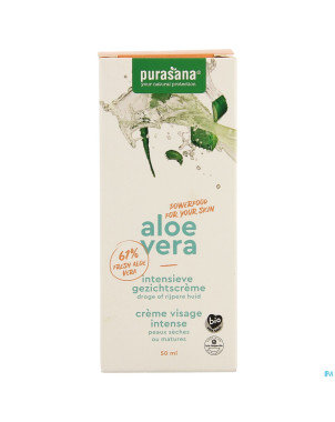 Purasana vegan aloe vera creme visage intense 50ml