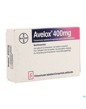 Avelox 400 mg comp pell  5 x 400 mg (nf blister)