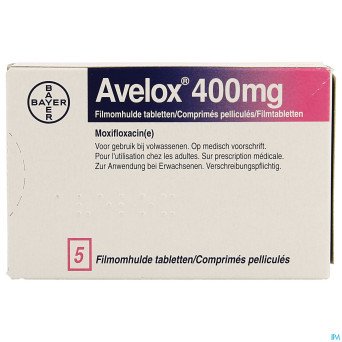 Avelox 400 mg comp pell  5 x 400 mg (nf blister)