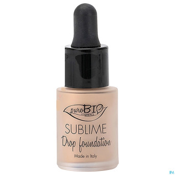 Purobio fond teint fluide drop sublim 02 bio  15ml