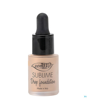 Purobio fond teint fluide drop sublim 02 bio  15ml