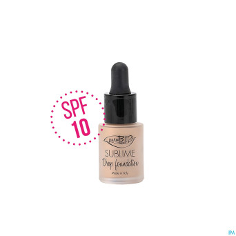 Purobio fond teint fluide drop sublim 02 bio  15ml