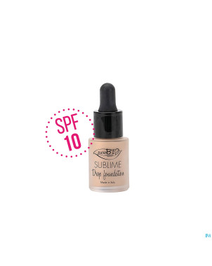 Purobio fond teint fluide drop sublim 02 bio  15ml