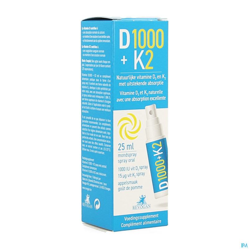 Spray vitamine d + k2  25ml revogan