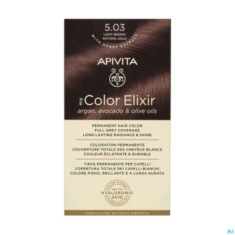 Apivita my color 5.03 light brown natural gold 2