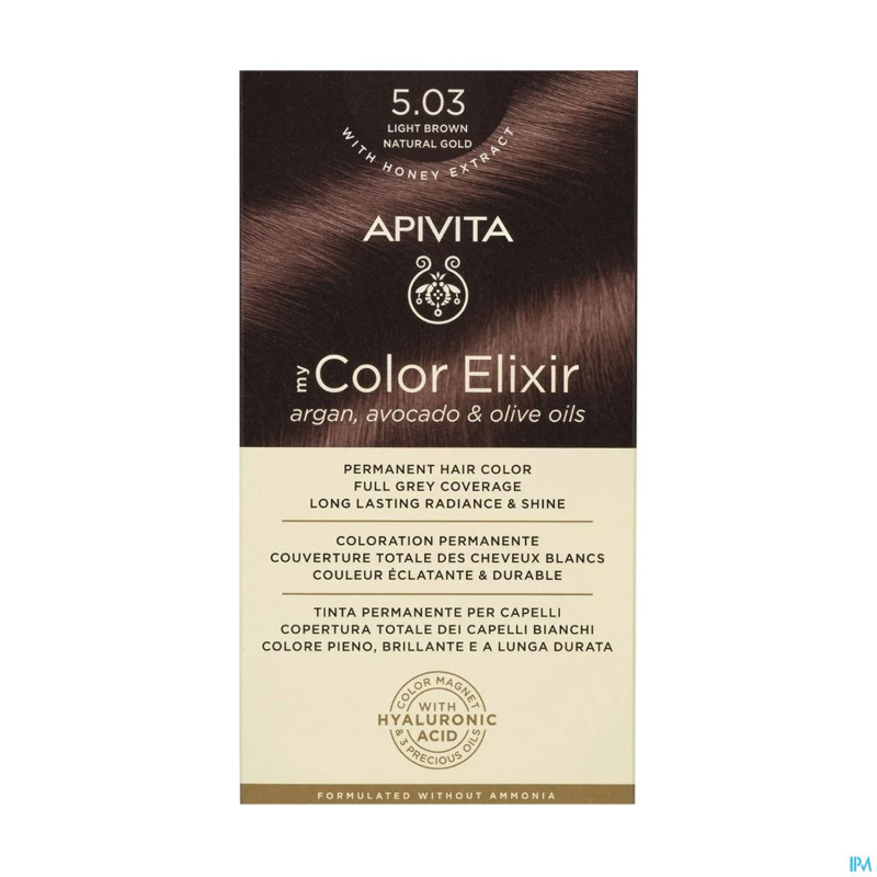 Apivita my color 5.03 light brown natural gold 2