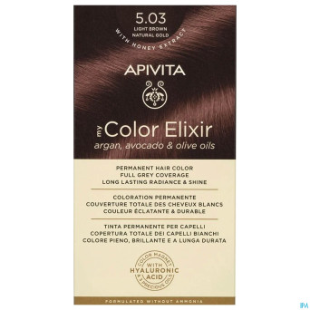 Apivita my color 5.03 light brown natural gold 2