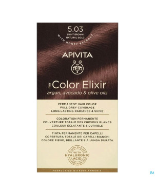 Apivita my color 5.03 light brown natural gold 2