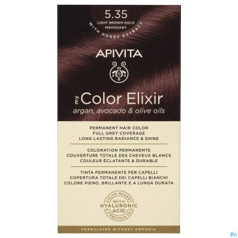 Apivita my color 5.35 light brown gold mahogany 2