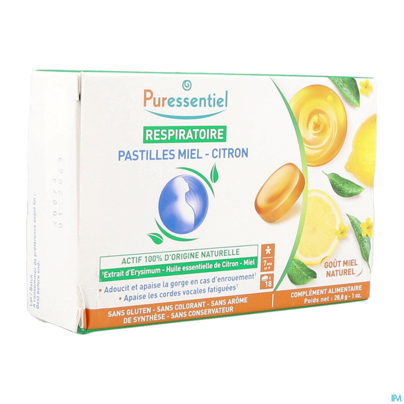 Puressentiel respiratoire pastilles miel citron 18