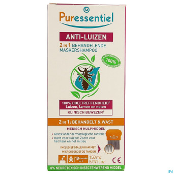 Puressentiel a/poux sh traitant 2en1 150ml+peigne