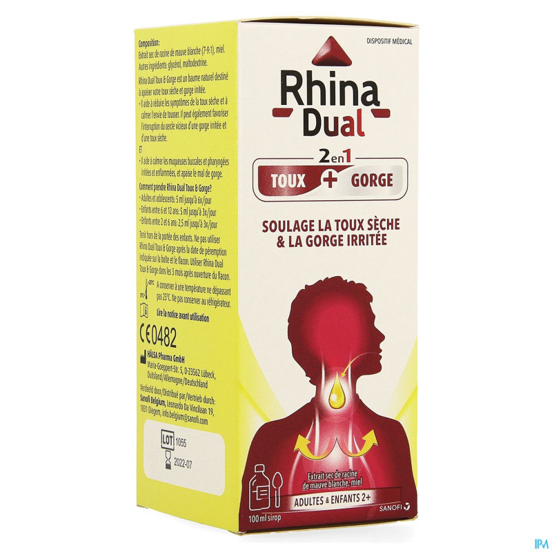 Rhina dual toux gorge sirop   100ml