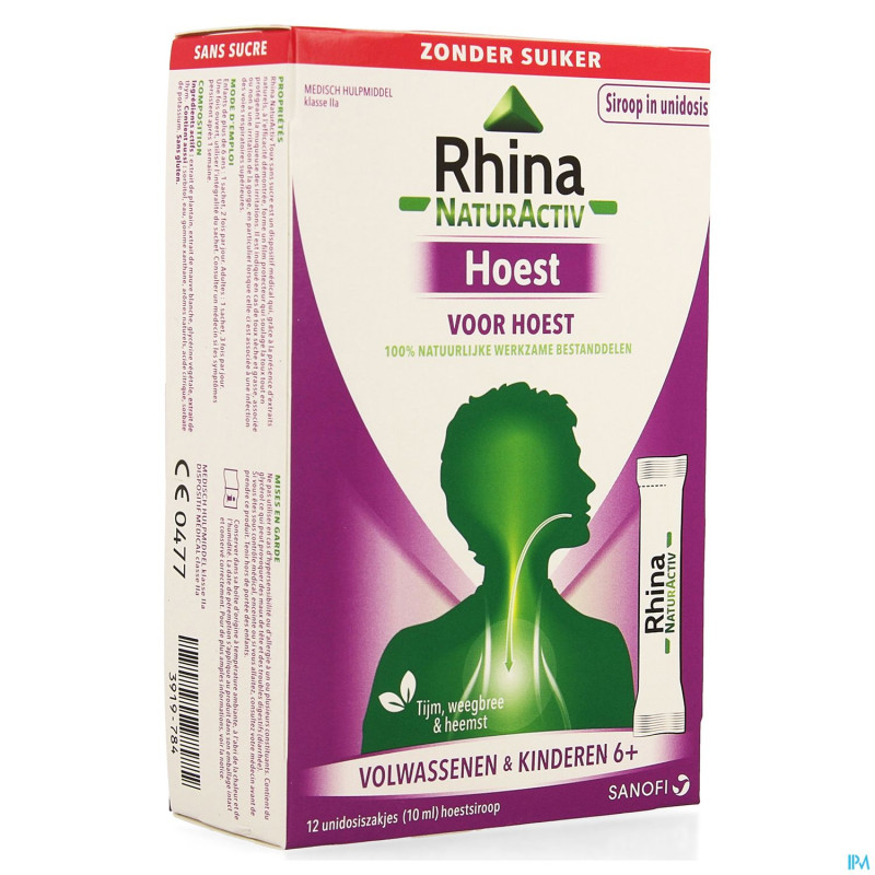 Rhina natur activ toux sach 12x10ml