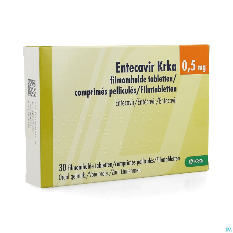 Entecavir krka 0,50mg comp pell  30 x 0,50mg