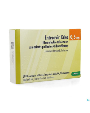 Entecavir krka 0,50mg comp pell  30 x 0,50mg