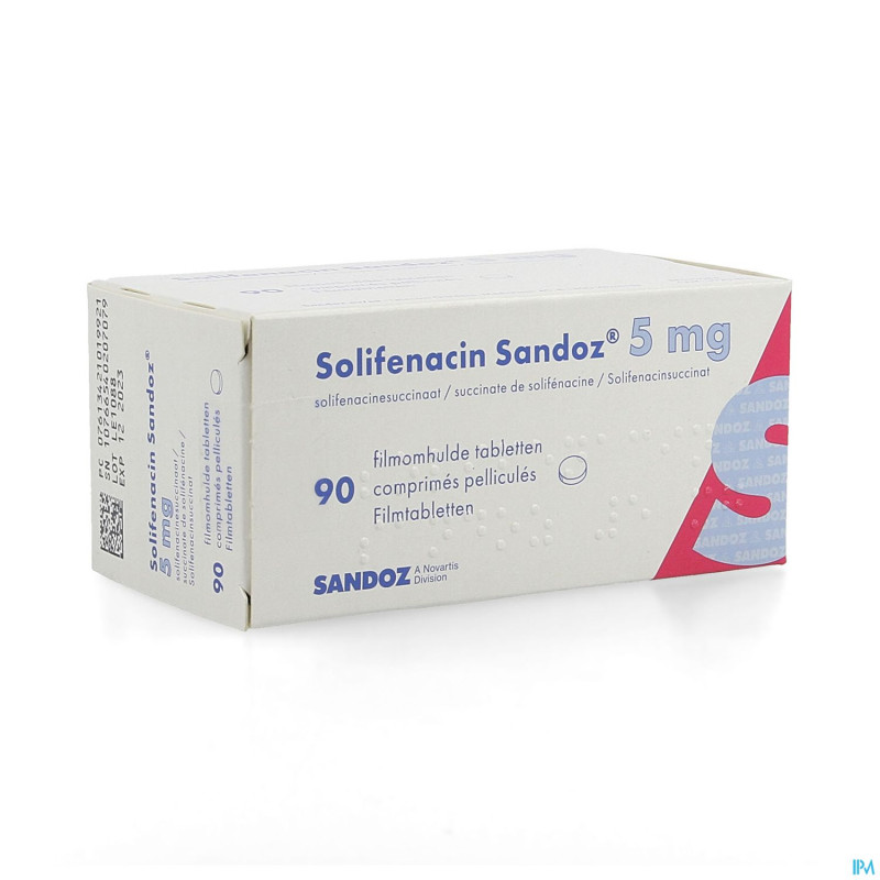 Solifenacin sandoz  5mg comp pell  90 x  5mg