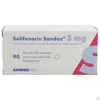 Solifenacin sandoz  5mg comp pell  90 x  5mg