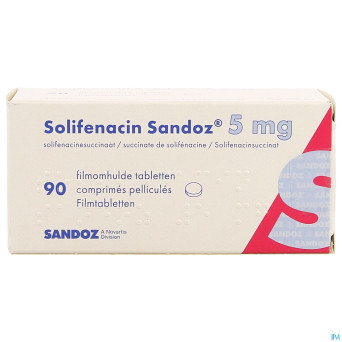 Solifenacin sandoz  5mg comp pell  90 x  5mg