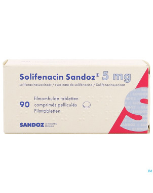 Solifenacin sandoz  5mg comp pell  90 x  5mg