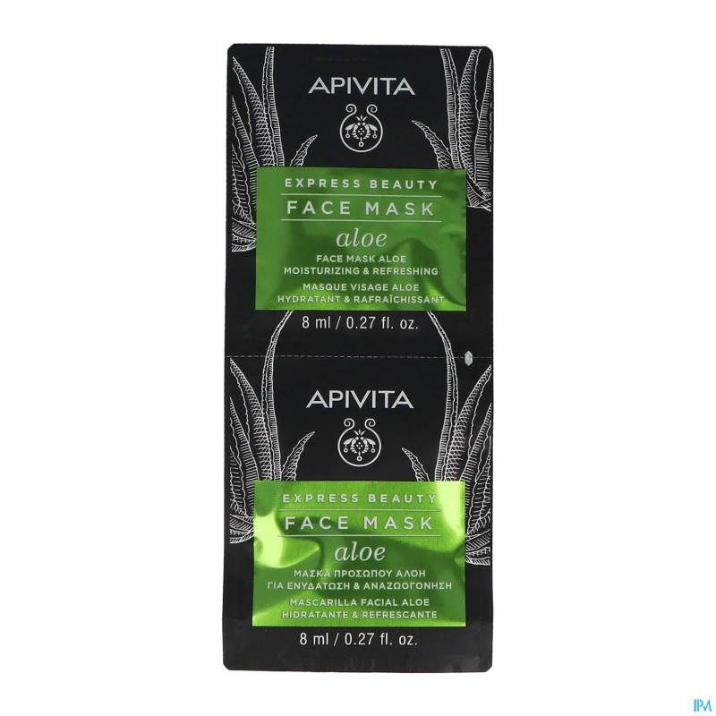 Apivita exp.beauty facemask aloe moist&refr. 2x8ml