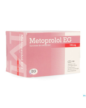 Metoprolol eg 190mg lib.prolongee comp 100