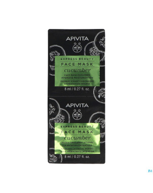 Apivita exp.beauty facemask cucum.int. moist 2x8ml