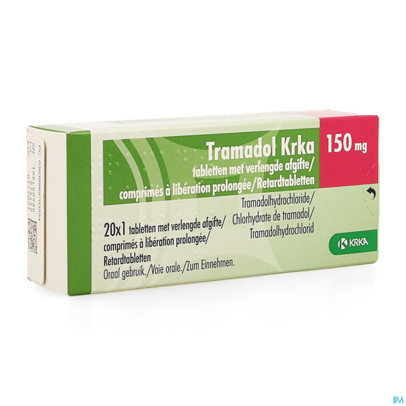 Tramadol krka 150mg lib.prolongee comp  20 x 150mg