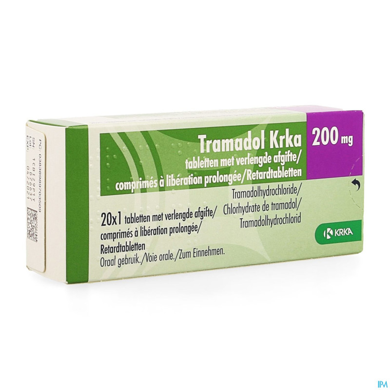Tramadol krka 200mg lib.prolongee comp  20 x 200mg