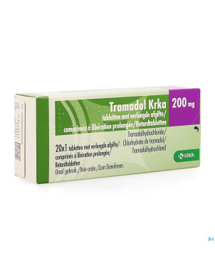 Tramadol krka 200mg lib.prolongee comp  20 x 200mg