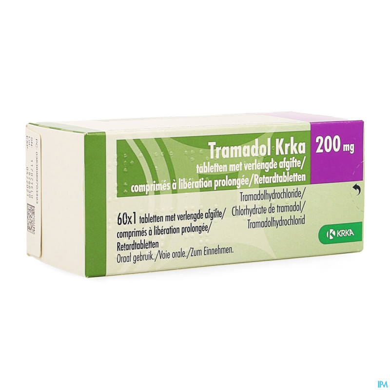 Tramadol krka 200mg lib.prolongee comp  60 x 200mg