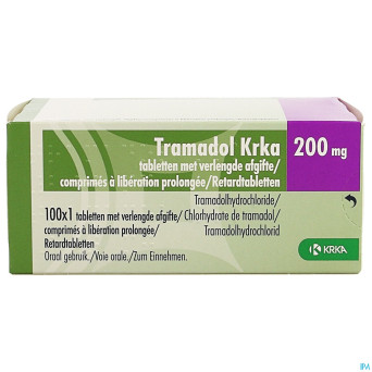 Tramadol krka 200mg lib.prolongee comp 100 x 200mg