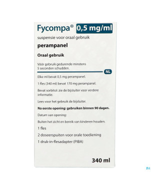 Fycompa 0,5mg/ml susp buvable fl 340ml