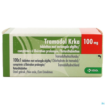 Tramadol krka 100mg lib.prolongee comp 100 x 100mg