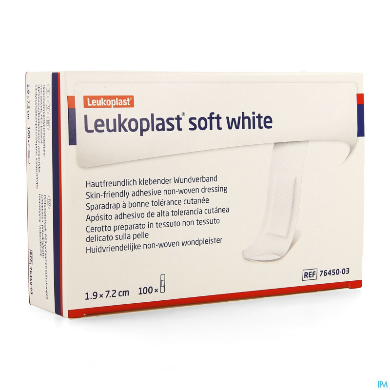 Leukoplast soft white 19x72mm   100